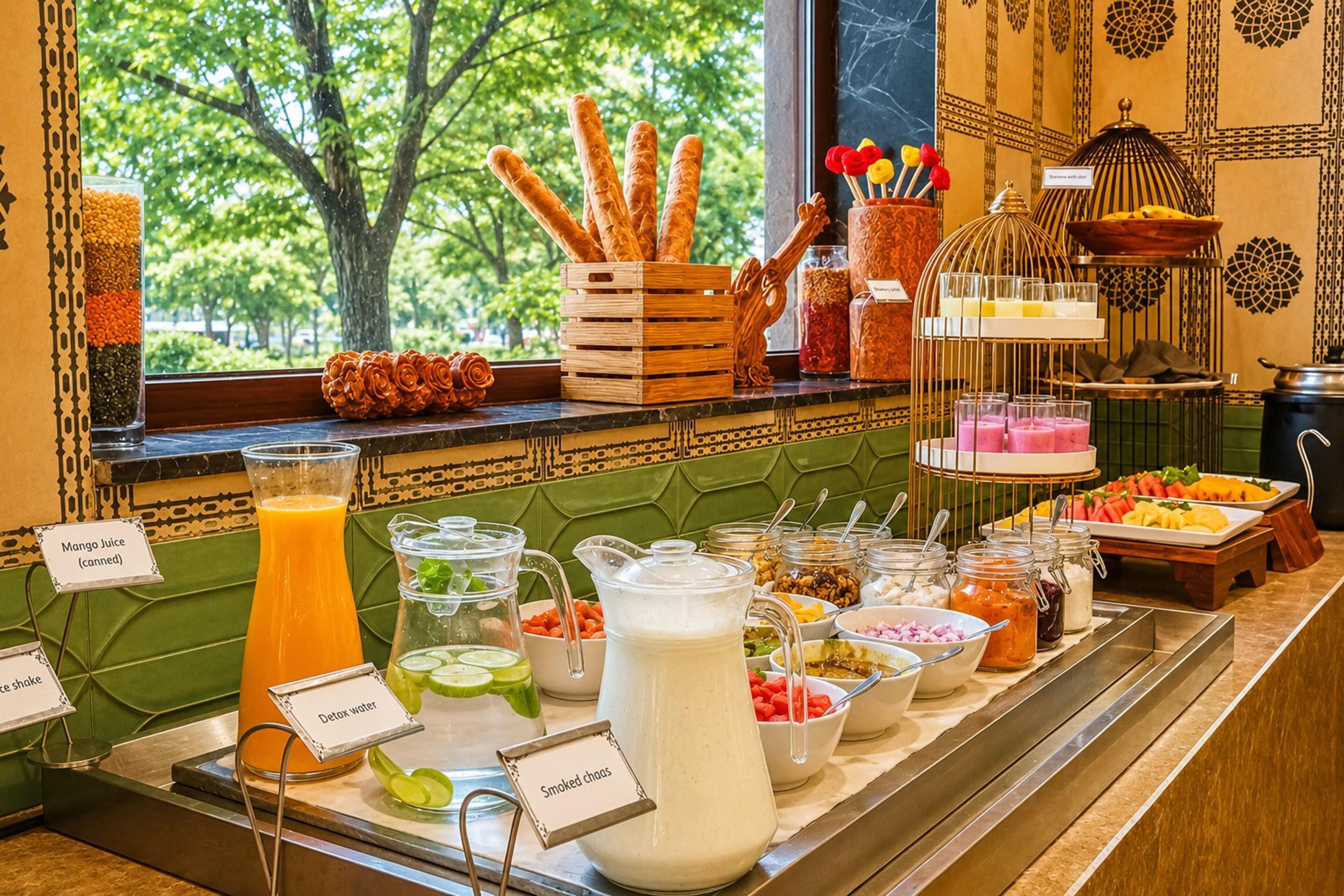 Buffet déjeuner gratuit tous les jours