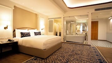 Purna King Room with Hill view | Egyptian cotton sheets, premium bedding, minibar, desk