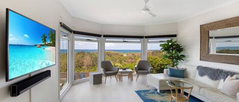 Smart TV, books, stereo