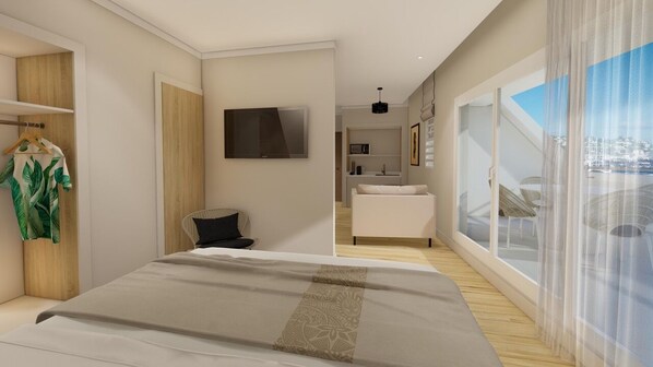 Junior Suite, Ocean View | 1 bedroom, free WiFi