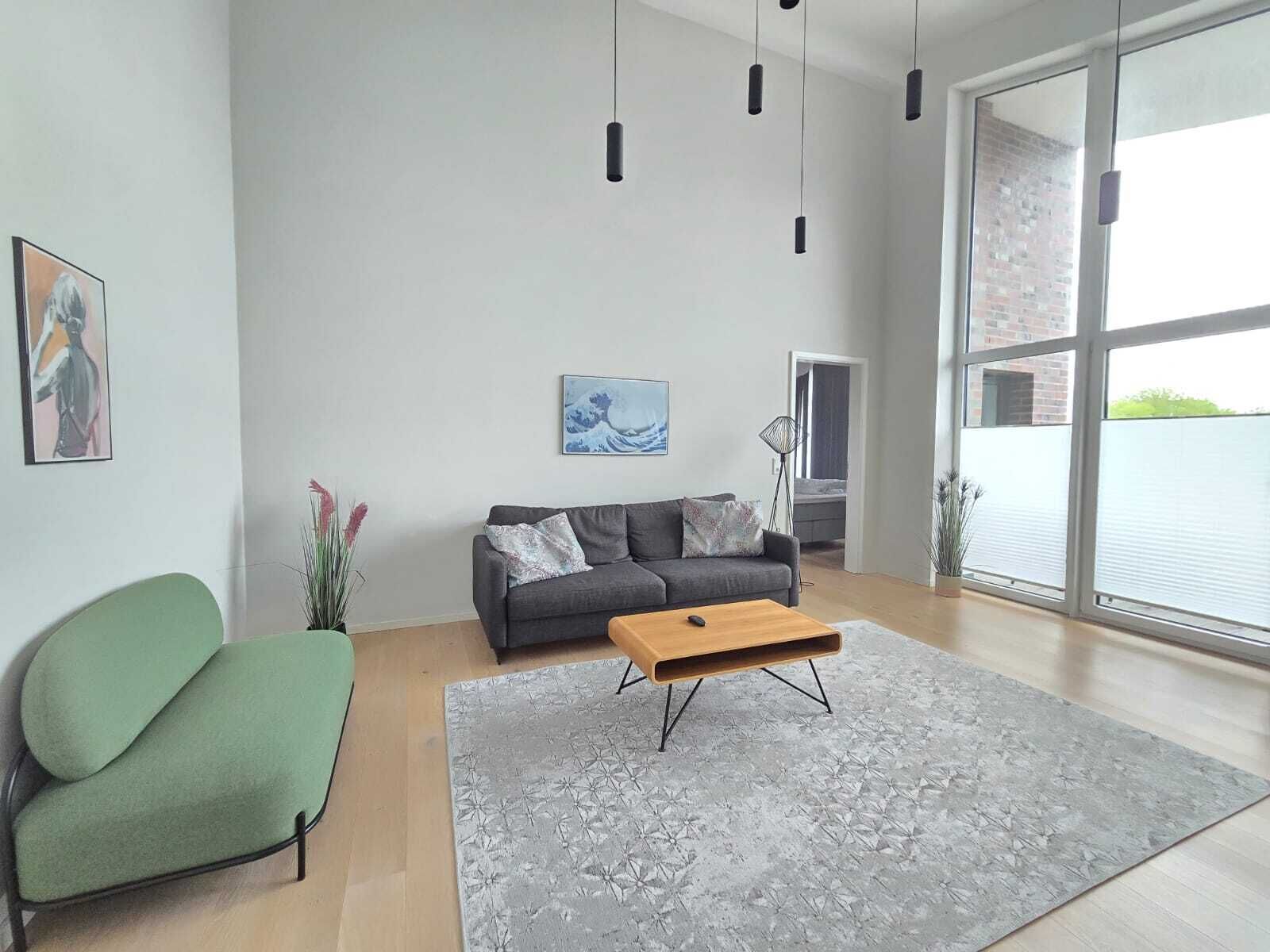 Modernes Penthouse Mit üBerdachtem Balkon Und Flussblick Im Herzen Von Norden - Norddeich