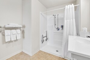 Hair dryer, towels