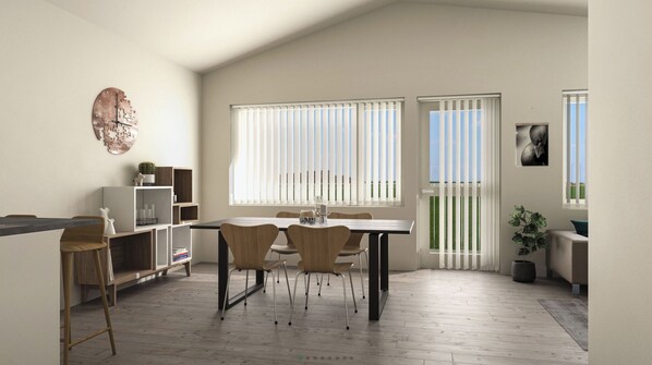 Apartment, 3 Bedrooms, Accessible, Terrace | Dining room - Charming Vogar Apartment With Private Entrance (Vogar)