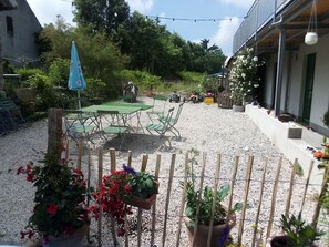 Uitzicht op de binnenplaats