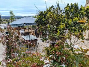 Outdoor dining - Deluxe Suite / Casa Rural Bilbao Caserio Gondra Rental (Mungia)