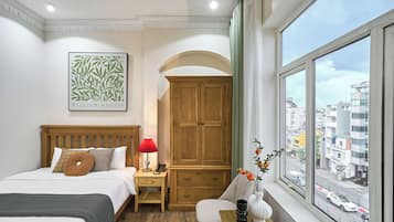 Panoramic-Doppelzimmer | Schreibtisch, laptopgeeigneter Arbeitsplatz, Verdunkelungsvorhänge