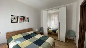 2 bedrooms, iron/ironing board, travel crib, WiFi