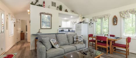 TV, fireplace, DVD player