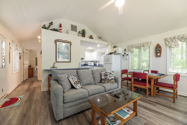 TV, fireplace, DVD player