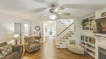 TV, caminetto, lettore DVD