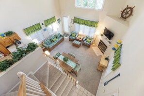 TV, fireplace, DVD player