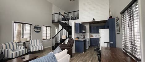 TV, fireplace, DVD player