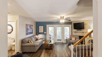 TV, fireplace, DVD player