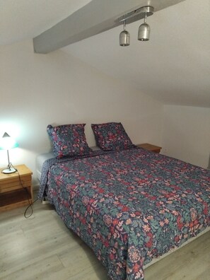 2 chambres, fer et planche Ă repasser, draps fournis