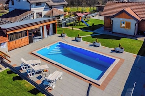 Family House, Multiple Bedrooms (Timber Cottage With Pool) | Pool - Timber Cottage With Pool (Sveti Juraj na Bregu)