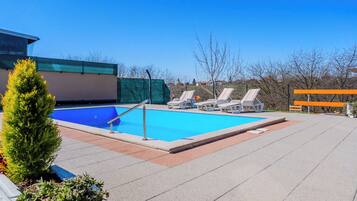 Family House, Multiple Bedrooms (Timber Cottage With Pool) | Pool | Seasonal outdoor pool, a heated pool