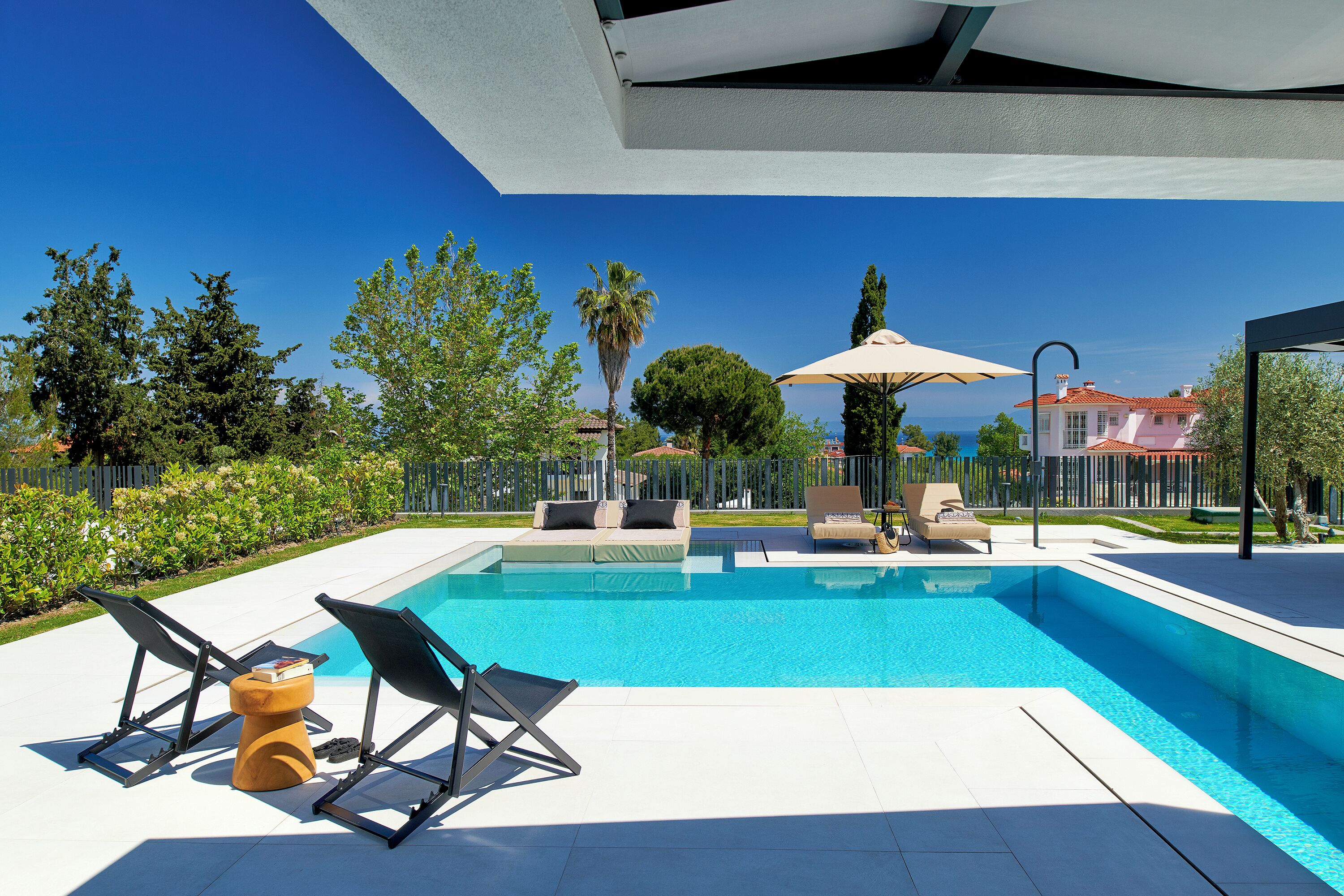 Villa, 4 slaapkamers, privézwembad, gedeeltelijk uitzicht op zee | Uitzicht vanuit de kamer