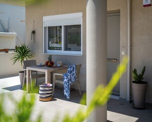 Apartment, 2 Bedrooms, Patio | Terrace/patio - Sueño Seaside Residence (Agia Pelagia)