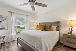 2 bedrooms, in-room safe, iron/ironing board, WiFi