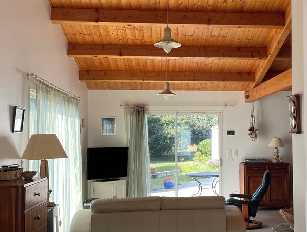 Smart TV, DVD player, books