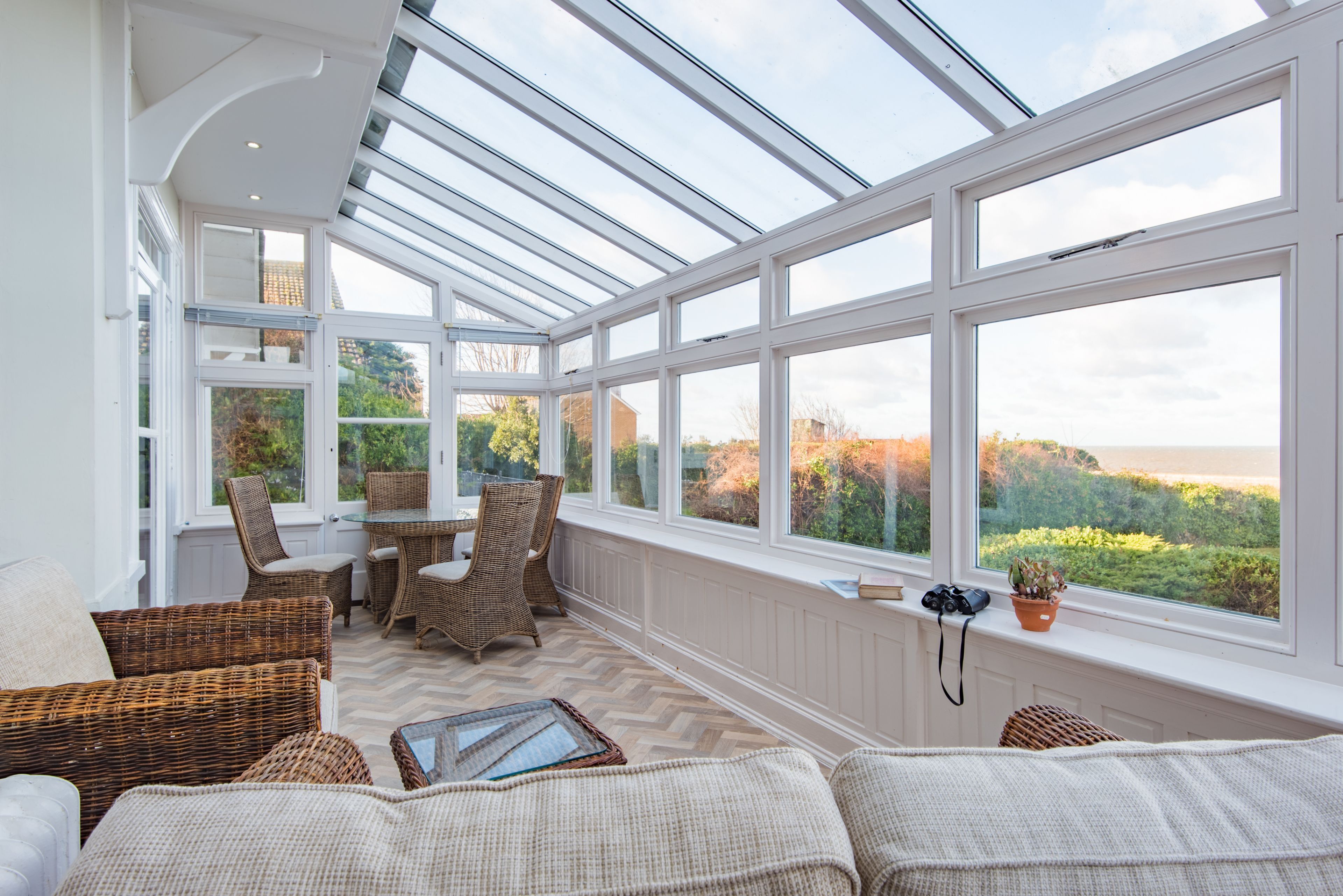 Smart TV, fireplace, table football, books