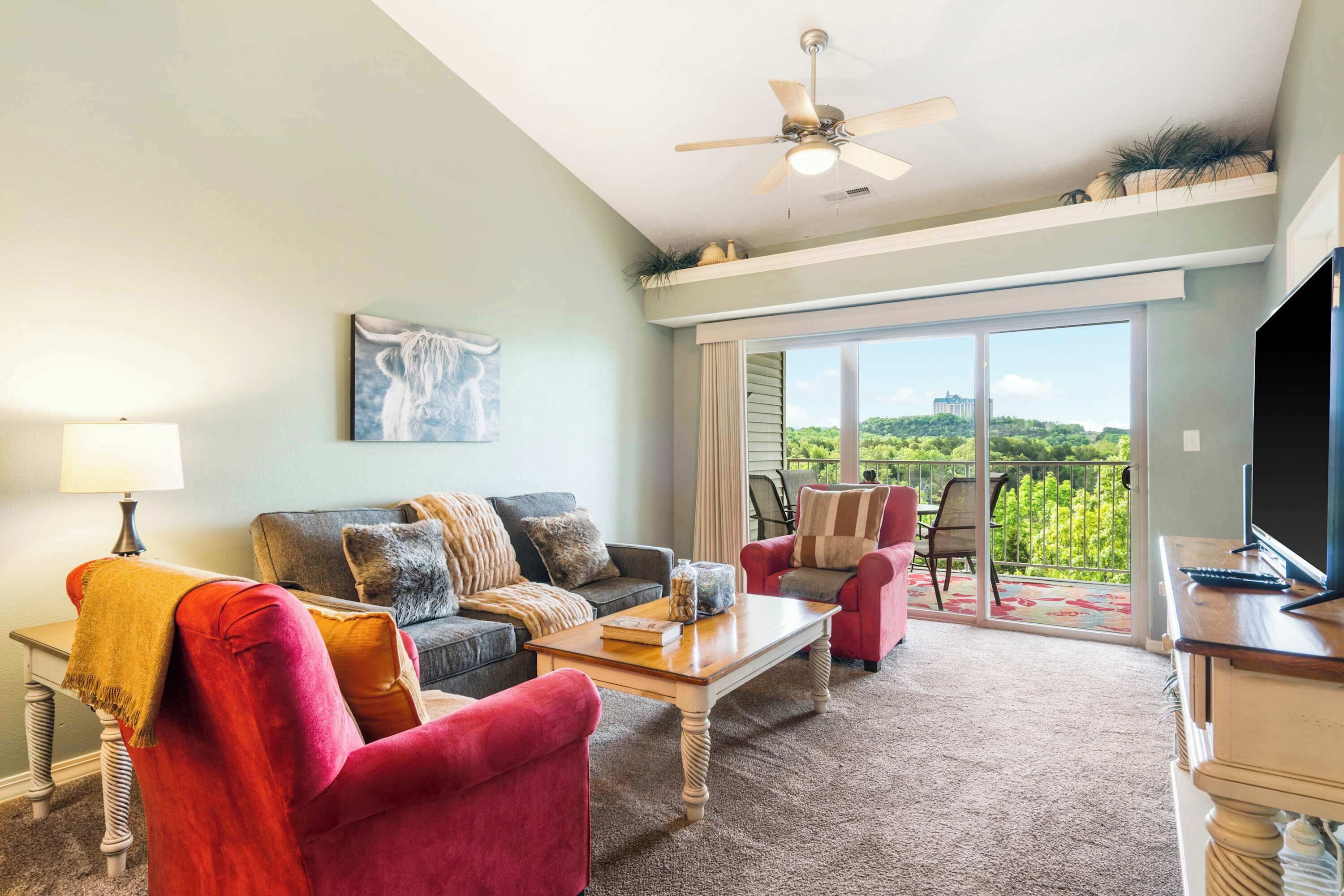 Condo, Multiple Beds, Balcony (Majestic Sunset Duo) | Living area | 42-inch flat-screen TV with digital channels
