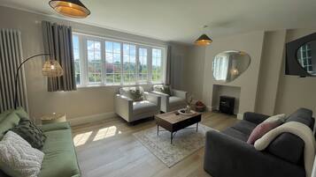 TV, fireplace, stereo