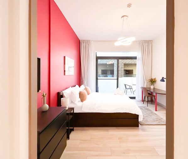 1 bedroom, iron/ironing board, Internet, bed sheets