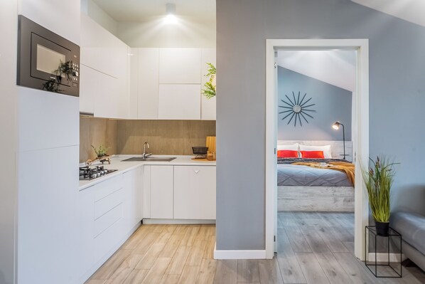 Appartement, uitzicht op stad | Privékeuken