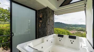 Premium Chalet, Multiple Beds, Balcony, Hill View | Bathroom | Shower, towels, soap, shampoo