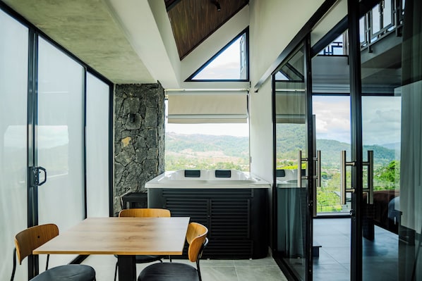 Deluxe Chalet, Balcony, Hill View | Living area - Villa Bosque (Turrialba)