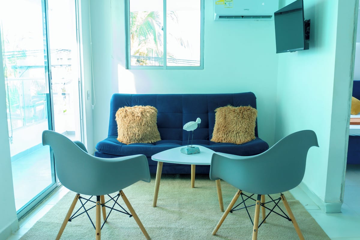 Familie appartement, uitzicht op resort | Woonruimte