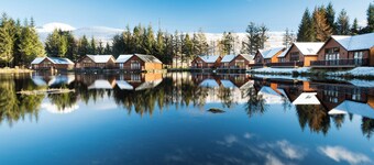 Fabulous 3-bedroom cabin with WiFi in Pitlochry.  Stunning location on lochside