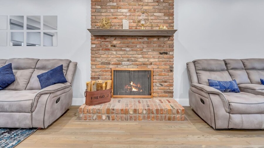 Cozy Family Home Fireplace and Backyard Playset