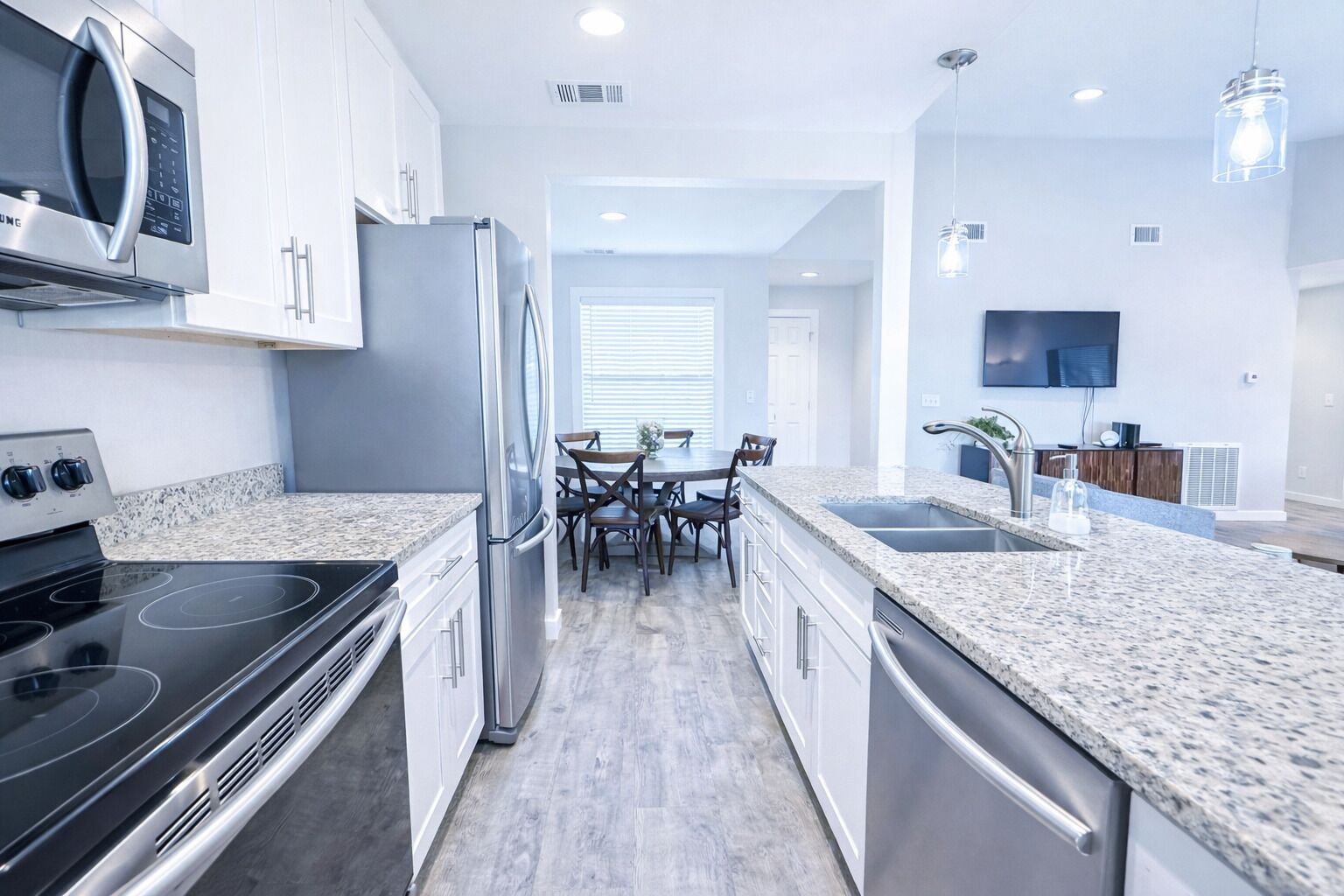 Microwave, oven, stovetop, dishwasher