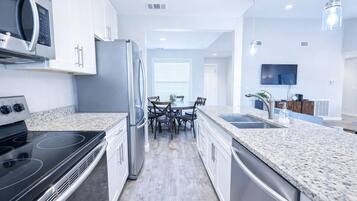 Microwave, oven, stovetop, dishwasher