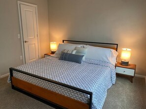 2 bedrooms, desk, iron/ironing board, travel cot