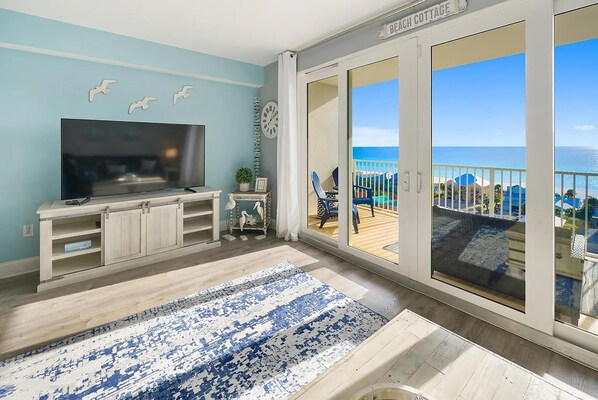 Appartement, 1 kingsize bed met slaapbank (Laketown Wharf 905) | Woonruimte