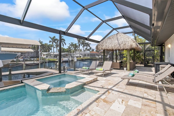 Outdoor pool, a heated pool