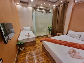 Twin Room, Multiple Beds, Private Bathroom | Frette Italian sheets, premium bedding, down duvets, pillow-top beds - Cairo Plaza Prime Hotel (Cairo)