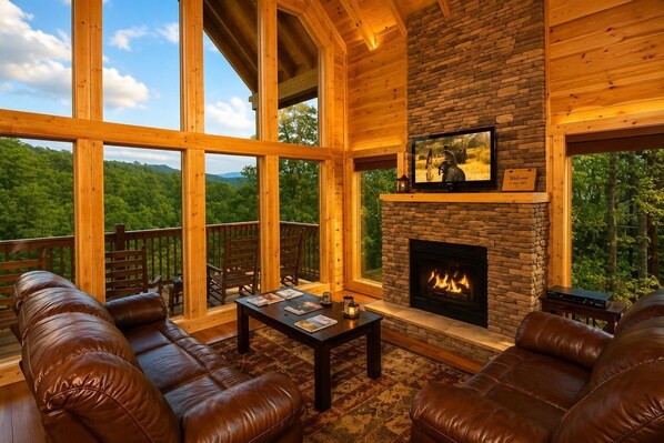 Smart TV, fireplace