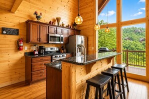 Fridge, oven, dishwasher, coffee/tea maker