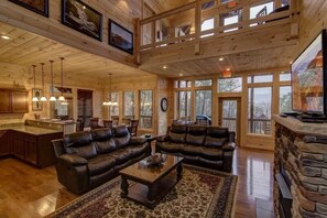 Smart TV, fireplace - Luxury Cabin w/ All-Inclusive Resort Amenities (Pigeon Forge)