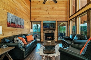 Smart TV, fireplace - Luxury Cabin w/ All-Inclusive Resort Amenities (Sevierville)