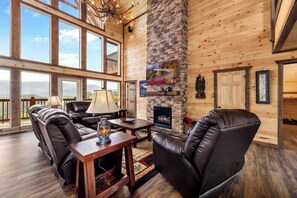 Smart-tv och eldstad