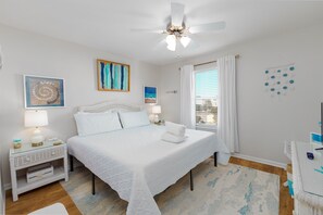 1 bedroom, desk, iron/ironing board, travel cot