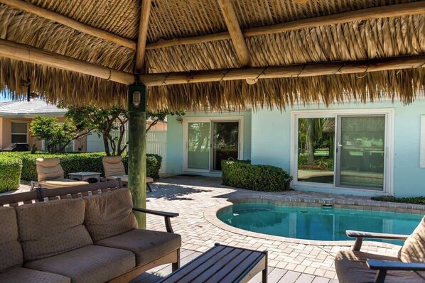 A heated pool