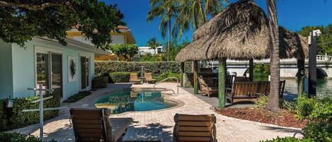 Een verwarmd zwembad