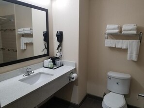 Hair dryer, towels