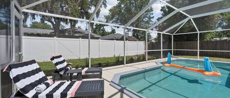 Outdoor pool, a heated pool